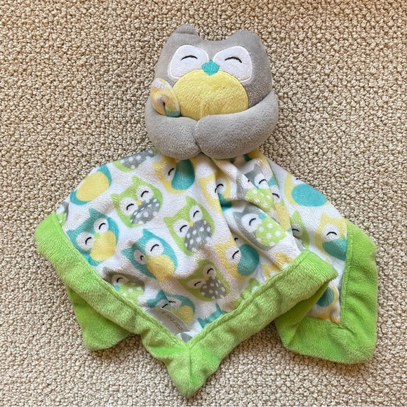 Carter's Toys Carters Green Owls Lovey Owl Security Blanket Plush